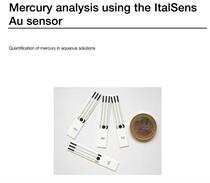 Electrochemical three-electrode sensor for detecting the content of mercury in water
