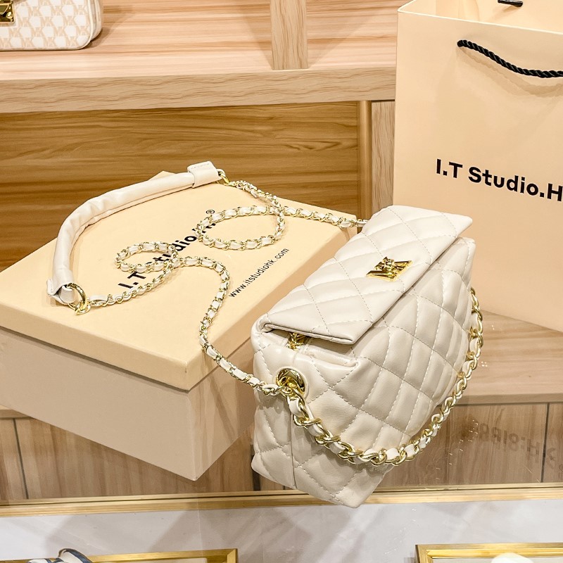 MK leather women's bag diamond chain bag large capacity small square bag messenger bag 2022 new luggage pet bag