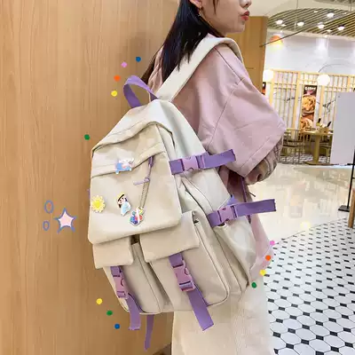 School bag female ins style Korean version of Harajuku ulzzang Primary School students junior high school students Japanese high-value large capacity backpack