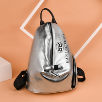 ins superfire double shoulder bag woman 2022 new Korean version fashion school bag trend 100 hitch student bag personality backpack