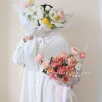 Flower packaging paper drunken glass paper HAPPY series OPP happy birthday flower bouquet outsourcing paper materials