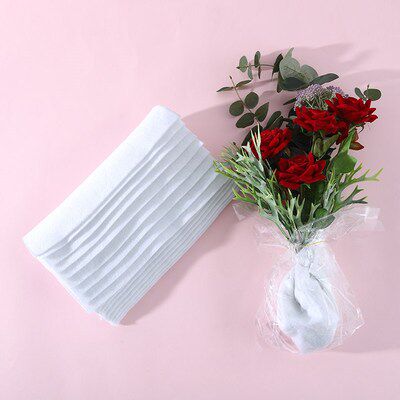 Flower packaging material water-retaining cotton waterproof cellophane increased thickening absorbent cotton fresh-keeping cotton shop supplies