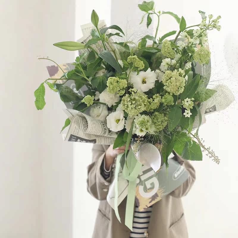 Flowers Thickened Pearlescent Film Floury Series Wrapping Paper Rose Bouquet Outsourcing Paper Flower Shop Supplies Material Decorative Paper