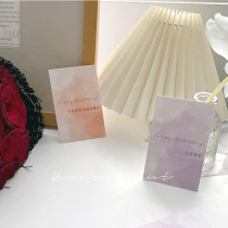 Happy birthday sticker retro creative elevator flowers flower flower bouquet hanging card blessing gift decoration