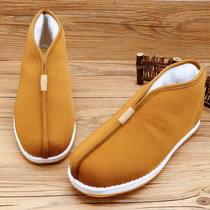 Monk shoes winter plus velvet cotton shoes monk cotton shoes mens high-top thick non-slip monk cotton shoes Monk shoes cotton shoes to keep warm winter