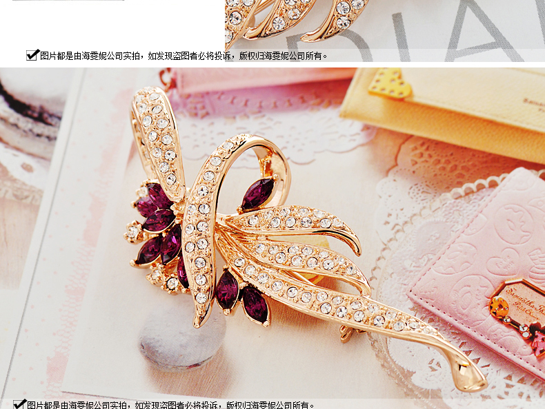 Broche femme en Zircon diamant - Ref 1173424 Image 14