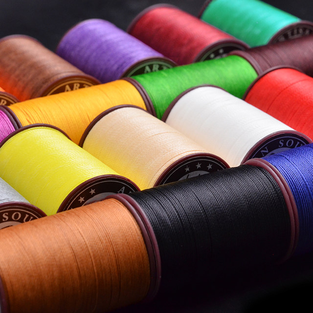 ກະທູ້ຂີ້ເຜີ້ງຮອບຫນັງ 0.55mm handmade ສິນຄ້າເຄື່ອງຫນັງ diy 3-strand braided hand-sewing thread polyester 20 ສີ 115 ແມັດ sinterable