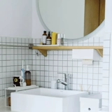 Северная керамическая мозаичная плитка черно -белая серая решетка кирпич ванная комната ванная комната балкон -балкон -ресторан против стеновой плитки