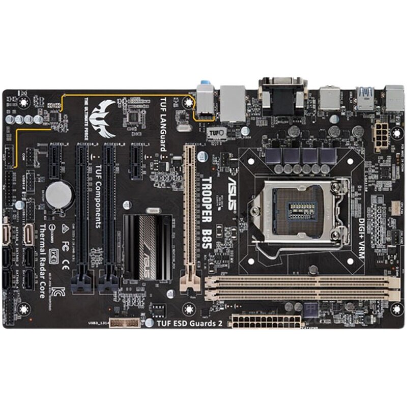 1-Year Warranty Asus/Asus Tuf Trooper B85 All-Solid-State 1150 Large Motherboard