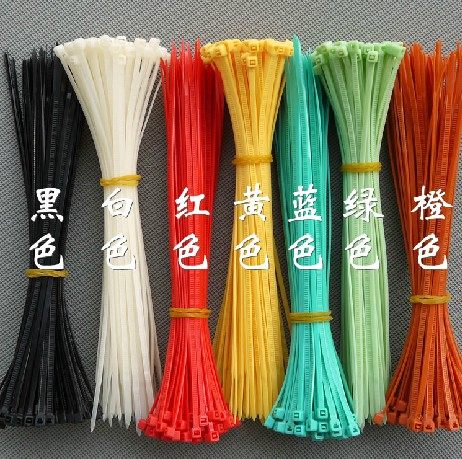 自锁式尼龙扎带4*200mm 黑色白色可选 塑料网线绑带