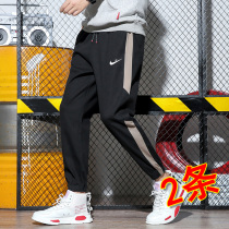 Enshi Nike casual pants mens long pants autumn Korean version of the trend loose straight sports pants wild nine-point pants
