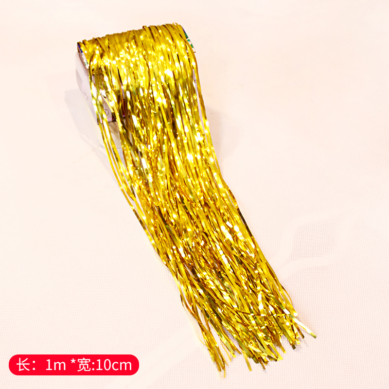 Macaron rain silk curtain children's birthday arrangement party decorations wedding room wedding pull flower ribbon background wall decoration