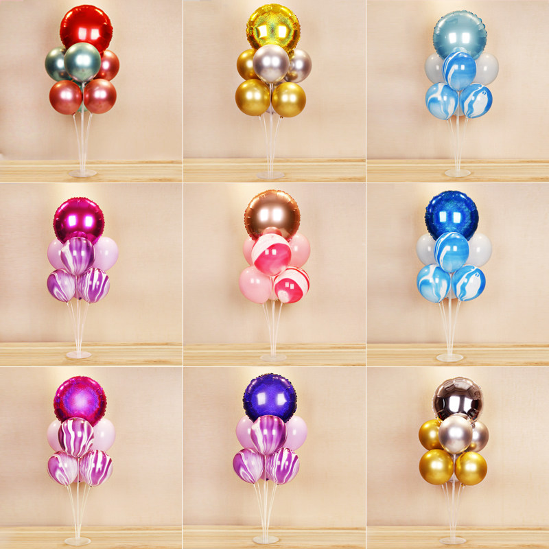 Birthday decoration party balloon decoration transparent pvc bracket Wedding room decoration wedding wedding decoration balloon table floating