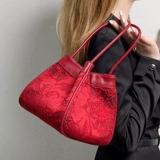 Красная сумка с петлей на руку для невесты, сумка на одно плечо, изысканный стиль, китайский стиль