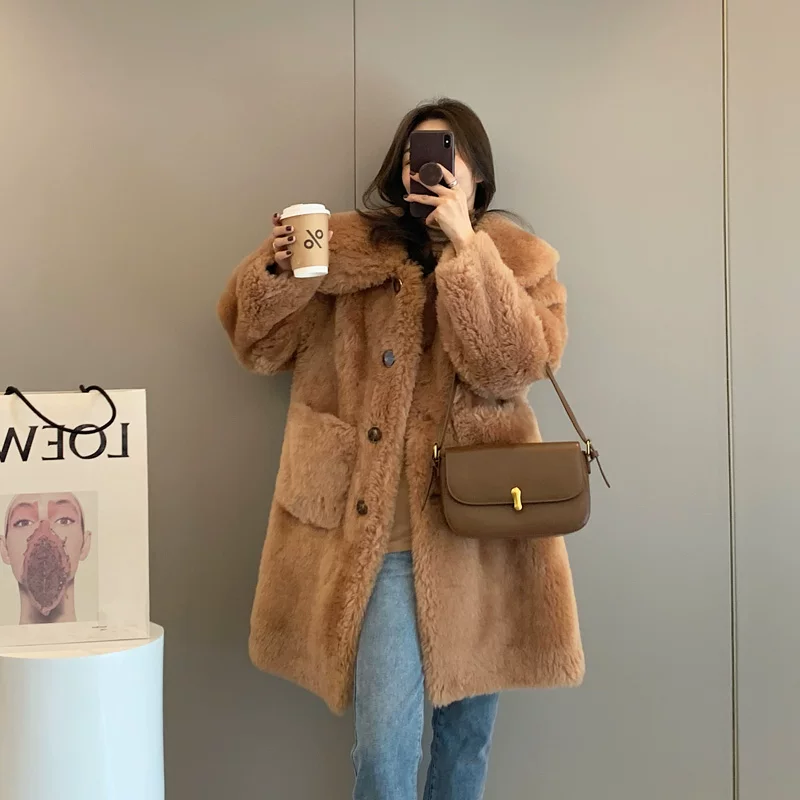 Velvet long winter lightweight jacket, mid-length