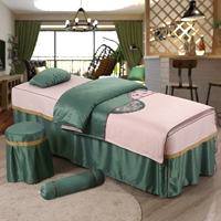 Beauty Tencel denim bedspread tiệm thêu cao cấp vườn phong cách châu Âu cổ điển đẹp Body custom-made bedspread - Trang bị tấm ga bọc giường spa