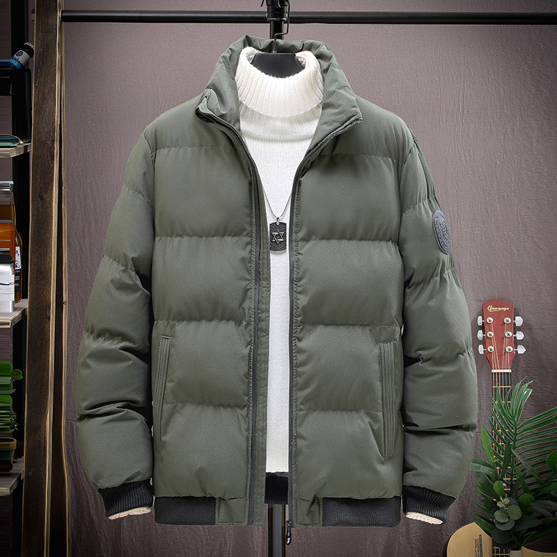 Autumn winter jacket Qing middle-aged sports cotton clothes men's large size Sizes Thickened warm down cotton clothes customizable LOGO