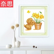 miếng nhỏ của cross stitch đơn giản 2019 mới con chó nhỏ con chó con nhỏ phó Zodiac mẫu hoa thêu đơn giản phòng ngủ - Công cụ & phụ kiện Cross-stitch