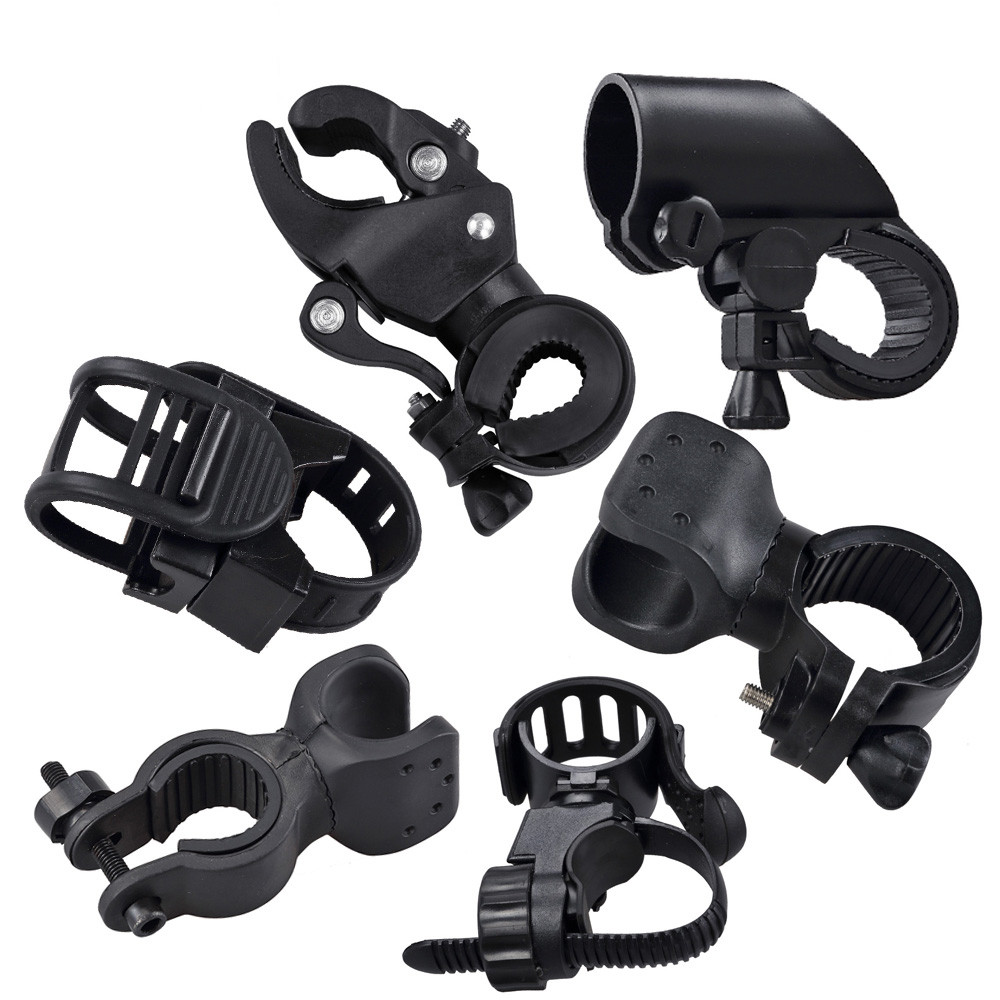 Bicycle lights mountaineer flashlight stand 360 degree rotating lamp clamp fixed car clamp cycling equipment accessories