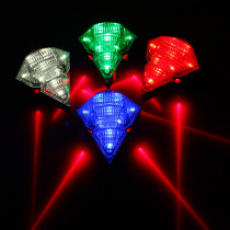 USB charging bicycle laser taillight Mountain bike Diamond laser laser light Dead fly night riding decoration light