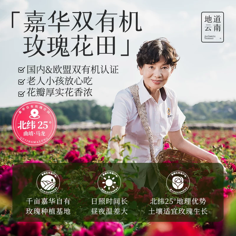 [嘉华经典玫瑰鲜花饼 云南特色中式糕点 休闲零食多口味礼盒]