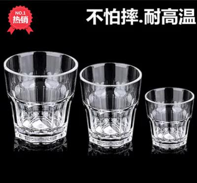 Acrylic wine glasses, beer glasses, bar and KTV transparent plastic glasses, whisky glasses, anti-drop PC octagonal glasses