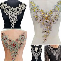 Shiny Silver Color Color Rework Order Pearl Glass Bright Drill Mesh Yarn Appliquet Clothing Accessories Garment Collar Decoration Patch Patch