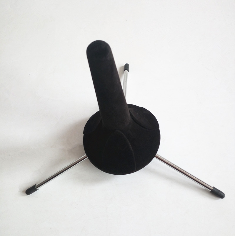Clarinet Shelf Black tube rack small number shelf Flocking Show Rack Musical Instrument Shelf Bracket Bell Mouth Shelf Convenient Strap