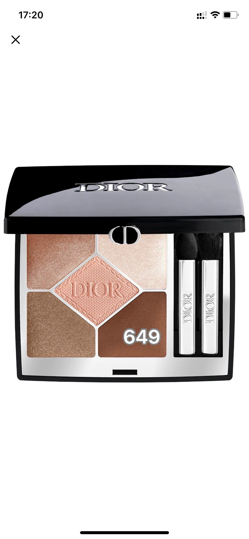 Ограниченная палетка пяти теней Dior/ #689/669/649/559/429