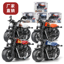 Q version Alloy pullback motorcycle toy model Baby Children toy car Racing boy car motorcycle