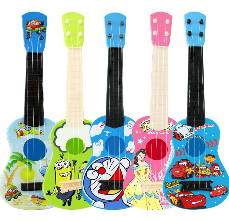 Trẻ em của đồ chơi đàn guitar có thể chơi nhạc cụ nhỏ guitar mini ukulele âm nhạc bé