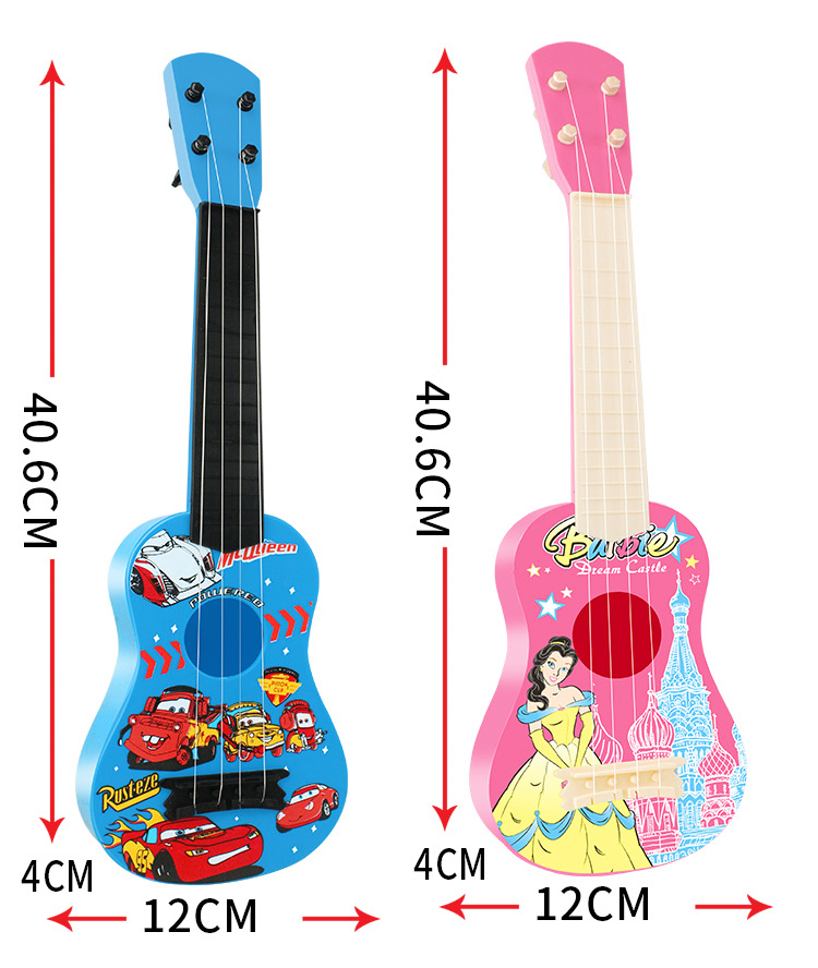 Trẻ em của đồ chơi đàn guitar có thể chơi nhạc cụ nhỏ guitar mini ukulele âm nhạc bé