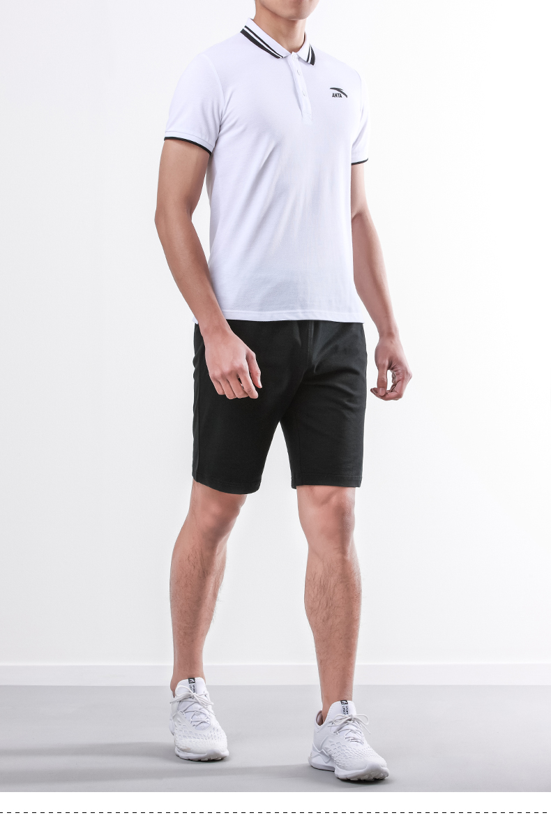 Anta tay ngắn nam 2019 xuân mới áo sơ mi POLO thấm hút mồ hôi áo thun thoáng khí top áo thể thao nam giản dị áo polo nike