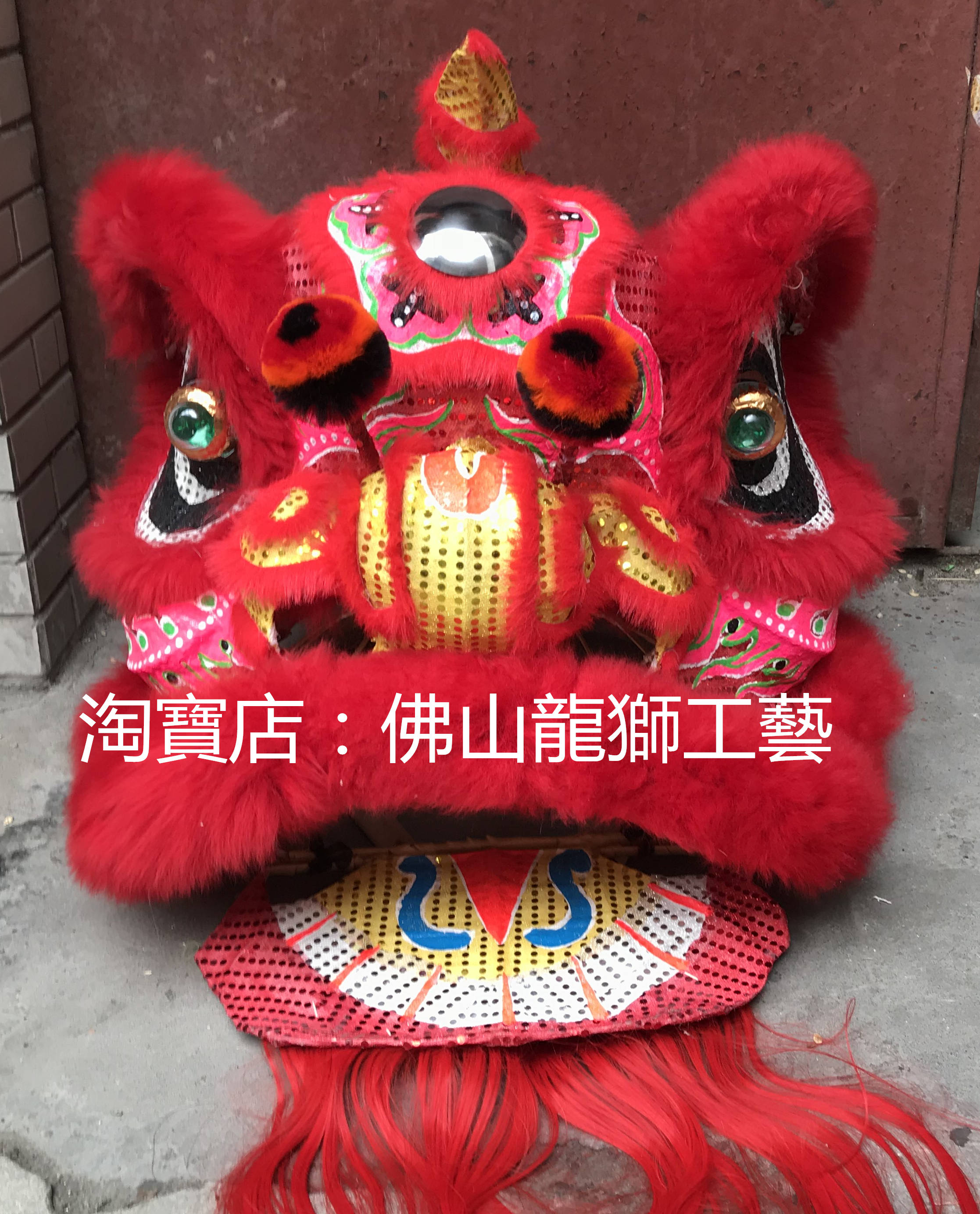 Traditional Foshan Buddha with red sheep red sheep woke head a set of pure handmade ) Foshan autumn