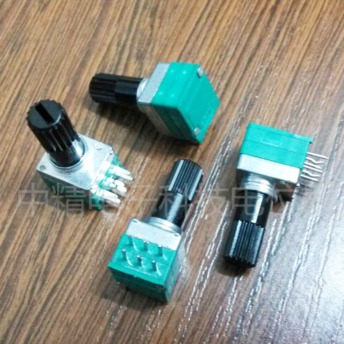 Plastic dual channel adjustable potentiometer volume adjustment resistor Plum axis 15mm 5K 20K 50K 100k