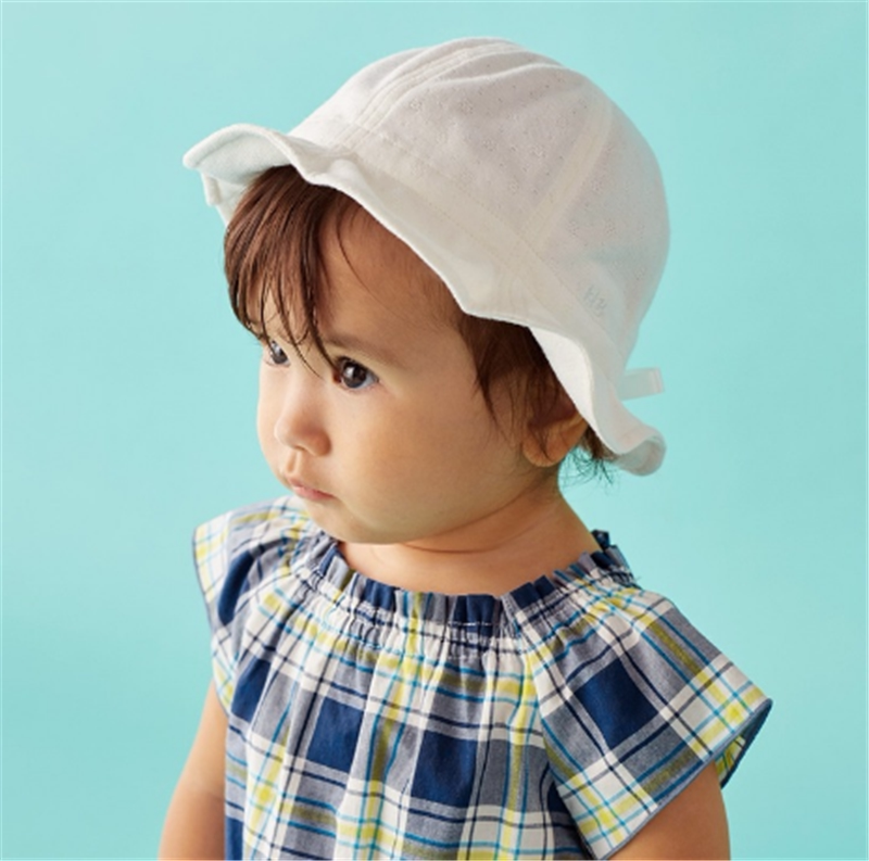 Country now 5 fold to Japan mikihousehb anti-uv pure cotton butterfly knot sunhat 72-9102-450-Taobao