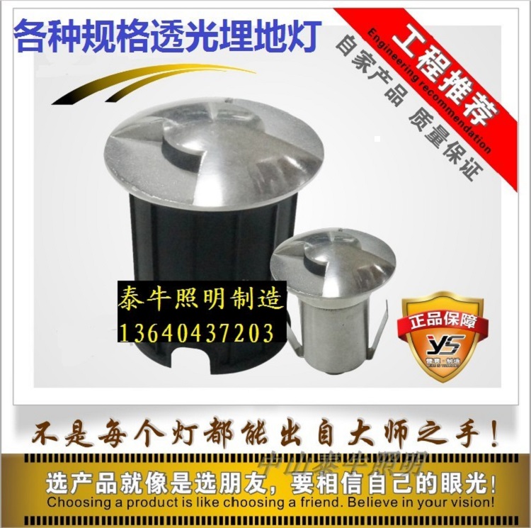 Turtle back light stainless steel LED buried light 3W5W6W waterproof embedded double-sided four-sided single-sided luminous buried light