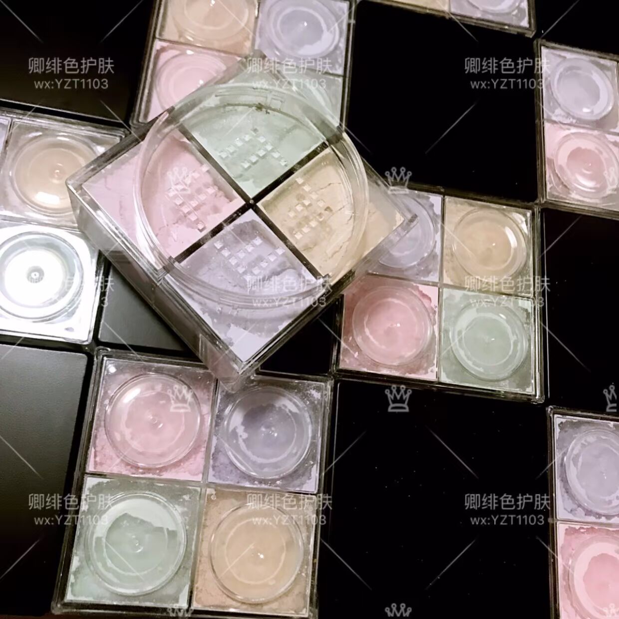 Bột lỏng bốn màu Chúc ngủ ngon bột khô bột mật ong phấn trang điểm kiểm soát dầu làm sáng da bà bầu có sẵn không cần tẩy trang phấn phủ essance