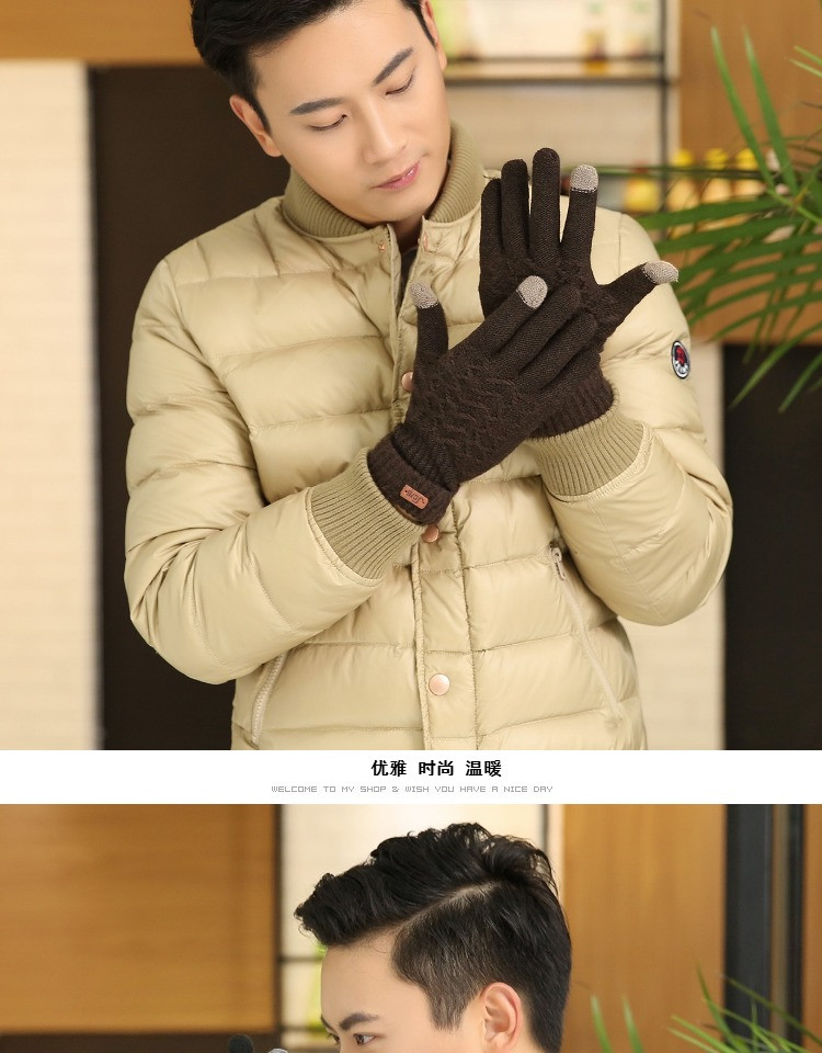 Gants pour homme      en de laine - Ref 2781566 Image 16