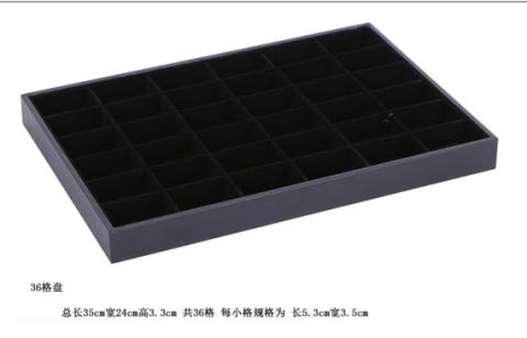 Không có tấm trang sức 12/24 lưới vòng hoa tai vòng cổ trang sức hiển thị khay Trang sức lưu trữ hộp - Nhẫn nhẫn doji