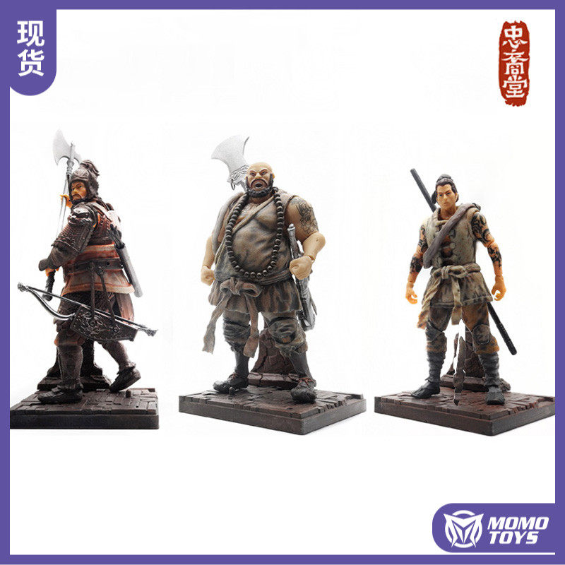 (MOMOTOYS) Zhongyitang Zhongyitang Water Margin action doll Lu Zhishen Shi Jinsuochao 3 75 inch