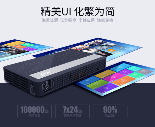 MEGO Meigao G9 Máy chiếu thông minh LED Trang chủ 3D HD 1080P Mạng không dây WIFI Máy chiếu điện thoại di động - Máy chiếu máy chiếu mini cầm tay