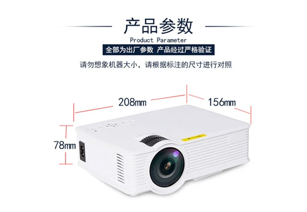 轰天 炮 GP9 home 1080P HD máy chiếu thông minh không dây Android LED-9 - Máy chiếu