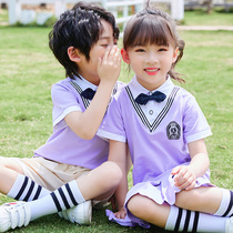 Kindergarten Garden Suit Summer Clothing Childrens Class Graduation Photos Yinglun Wind Elementary School Uniforms Sports Short Sleeve Summer Suits