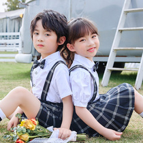 Primary school children Summer clothes Inn Wind school uniforms Childrens Summer Graduation photos of the childrens performance braces