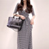 Thời trang nữ bầu không khí khí chất váy 2019 phụ nữ mới cơ thể giảm béo houndstooth váy nữ mùa hè - Váy eo cao váy body Váy eo cao