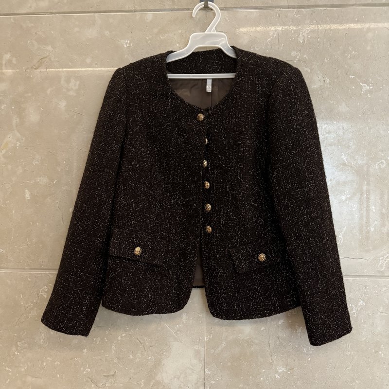 French-Style Light Luxury Socialite Chanel-Inspired Short Jacket 2025 Spring Slim-Fit Elegant Single-Breasted Tweed Top A003