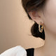 British Dura Walk Gold and Silver Unique Hoop Earrings for Women, Niche Light Luxury High-End Earrings, Gift