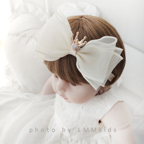 INS baby hair band baby birthday crown headdress cute bow princess hair accessories baby floral headdress