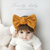 Cotton baby fontanelle hair belt cute bow baby headgear 0-3 years old baby brain door hair decoration tide